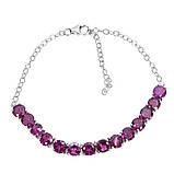 Браслет. Натуральний гранат родоліт. Срібло 925., фото 2