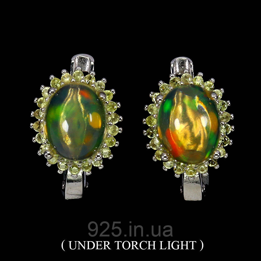 Сережки. Натуральний опал. Срібло 925., фото 1