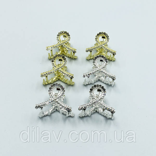 Шпилька краб, метал паковання 6 шт., 2.5 см, фото 1