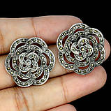 Сережки. Натуральний марказит. Срібло 925., фото 3