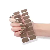 Комплект гелевих наліпок на нігті для манікюру GelDesher Бежевий