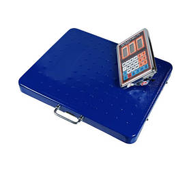 Торгові ваги Grunhelm GSC-302W з Wi-Fi із пластику та нержавіючої сталі максимальна вага 300 кг сині