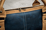 Чоловіча шкіряна сумка синя, сумка для документів, сумка-портфель чоловіча, фото 4