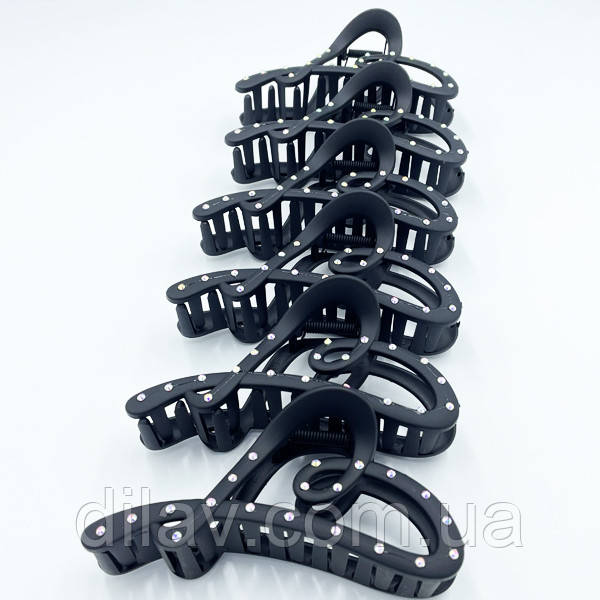 Заколка краб, упаковка 6штук. 12см, фото 1