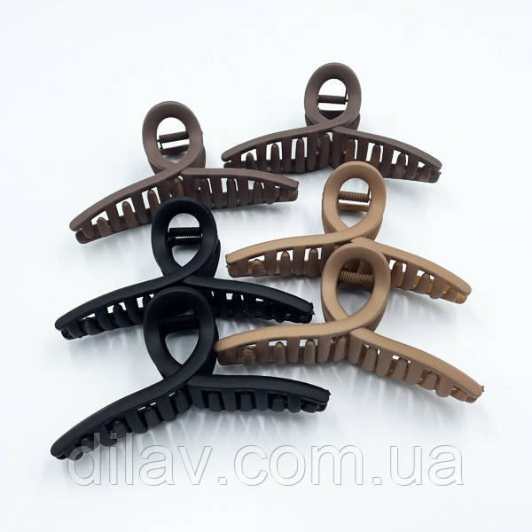 Заколка краб,  упаковка 6штук. 11см, фото 1