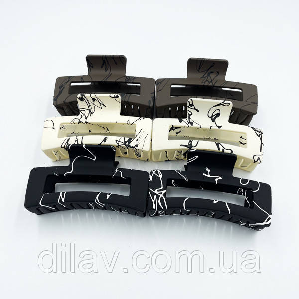 Заколка краб,  упаковка 6штук. 10.5см, фото 1