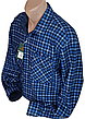 Чоловічі сорочки батал велетень Hetai vd-0038 сорочка картата зимова, теплі чоловічі сорочки на флісі в клітинку синя, фото 10