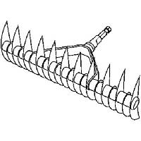 Грабли-аэратор стальные для ухода за садом и огородом с рабочей шириной 35 см и 16 зубцами BROWN