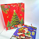 Новорічний подарунковий пакет 23*18*10 см СРЕДНИЙ ущільнений №23, фото 2