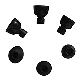 Амбушюри силіконові 3.5 мм насадки для вакуумних навушників та гарнітур 3 пари розмір S/M/L чорні, фото 4