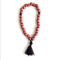 Чотки на 33 намистини світло-коричневе дерево (розм.15см довжин.чоток,/D 1см)