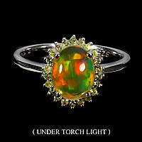 Каблучка. Натуральний опал. Срібло 925.