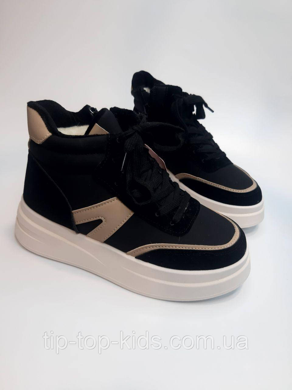 Зимові черевики для дівчинки ShoSho 1080 P black чорні р.36-41, фото 1