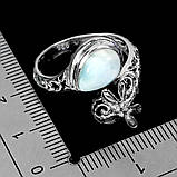 Каблучка. Натуральний ларімар. Срібло 925., фото 3