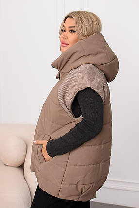 Стильна жіноча жилетка великого розміру батал Розміри: 48-50, 52-54, 56-58, 60-62, фото 2