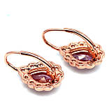 Сережки. Натуральний топаз рожевий. Срібло 925., фото 2