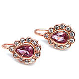 Сережки. Натуральний топаз рожевий. Срібло 925., фото 3