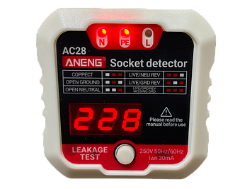 Тестер розеток Aneng AC28 білий