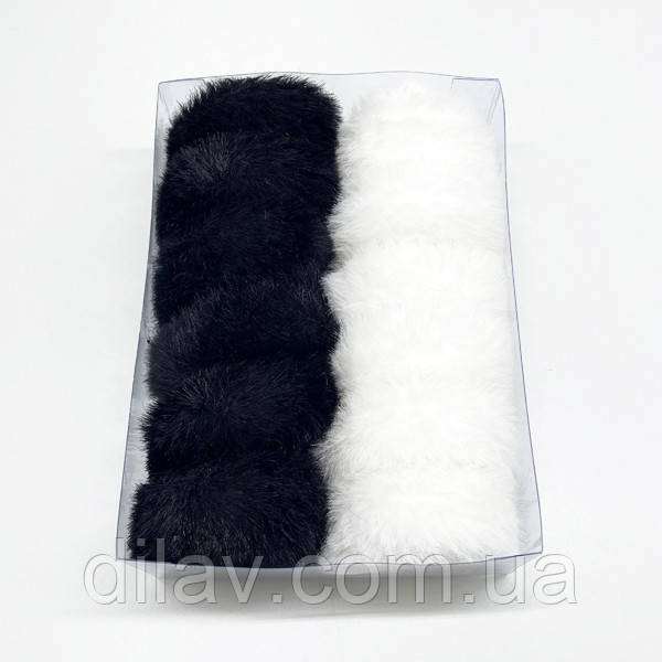 Пухнаста  резинка,12штук упаковка, 4.5см, фото 1