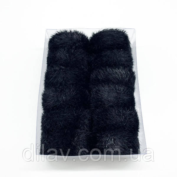 Пухнаста  резинка,12штук упаковка, 4.5см, фото 1