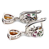 Сережки. Натуральний цитрин і турмалін. Срібло 925., фото 2