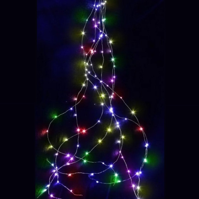 Гірлянда «Кінський хвіст» 500 LED 20 ниток 2,5 м. Різнобарвна мультик світло, 220 В