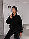 Жіночий базовий теплий осінній костюм двойка кофта на блискавці штани на манжеті двосторонній м'який фліс полар, фото 3