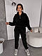 Жіночий базовий теплий осінній костюм двойка кофта на блискавці штани на манжеті двосторонній м'який фліс полар, фото 7