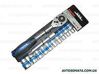 Набір головок 12 предметів для ремонту автомобілів та зборки меблів хромованадієва сталь