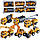 Великий набір будівельних машин 6 в 1 Woopie, фото 2