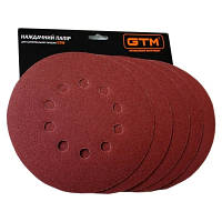 Наждачна папір кругла з липучкою для шліфування дерева та металу зернистість Р240 215мм 5шт