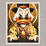 Картина за номерами Скрудж Макдак 40*50 см з фарбами металік, складність 4/5, криптовалюта біткоїн LW3320, фото 8