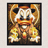 Картина за номерами Скрудж Макдак 40*50 см з фарбами металік, складність 4/5, криптовалюта біткоїн LW3320, фото 9