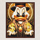 Картина за номерами Скрудж Макдак 40*50 см з фарбами металік, складність 4/5, криптовалюта біткоїн LW3320, фото 10