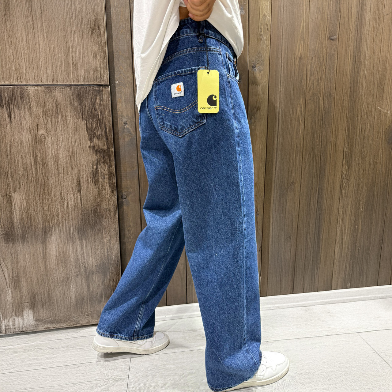 Чоловічі широкі джинси Carhartt блакитні, вільний крій, Y2K стиль, преміальна якість., фото 1