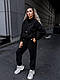 Жіночий теплий м'який флісовий осінній костюм кофта худий батник на блискавці штани джоггери двосторонній щільний фліс полар, фото 4
