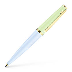 Ручка кулькова OttoHutt серії Design 06 Ballpoint Pen Shine Glacial-Green Apple, корпус салатовий з блакитним / золотим, 946212
