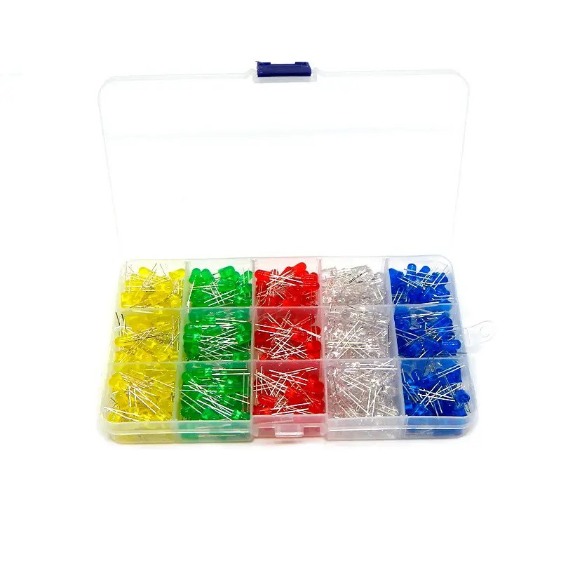 Набір світлодіодів LED 5 мм 500 шт 5 кольорів, фото 1