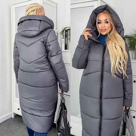 Пальто жіноче зимове стьобане 1099 | розміри 50-52, 54-56, 58-60, фото 1