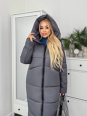 Пальто жіноче зимове стьобане 1099 | розміри 50-52, 54-56, 58-60, фото 2