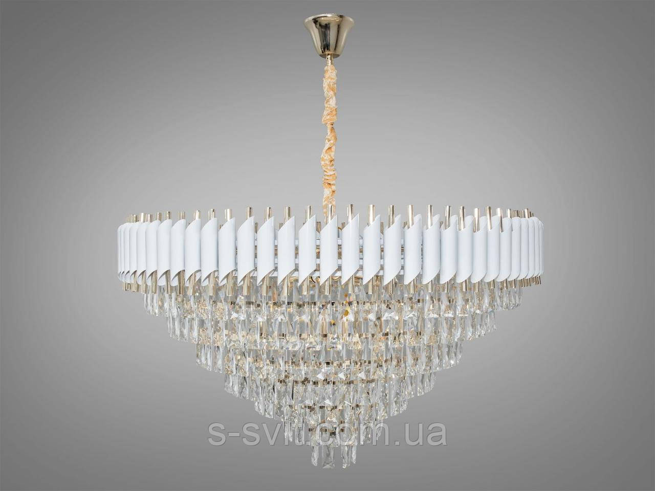 Кришталева люстра великого діаметру, 18 ламп, фото 1