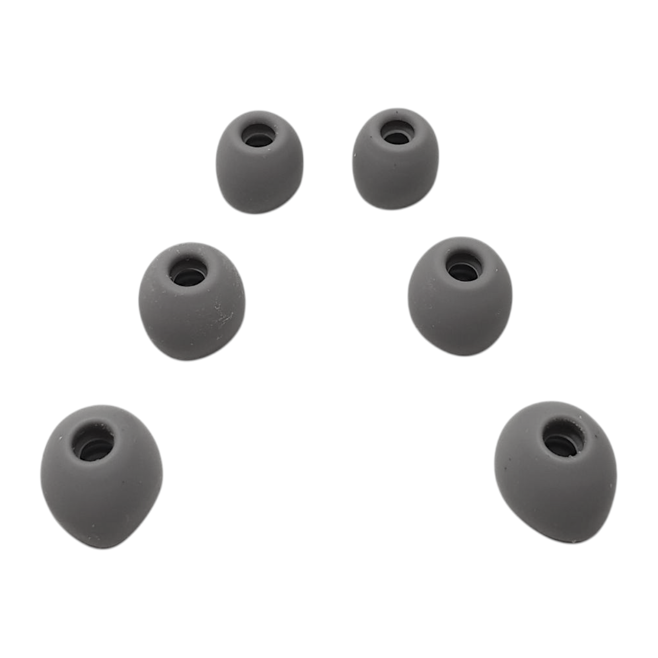 Амбушюри силіконові 3.5 мм насадки для вакуумних навушників та гарнітур 3 пари розмір S/M/L сірі, фото 1