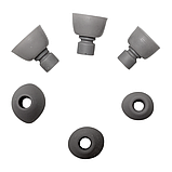 Амбушюри силіконові 3.5 мм насадки для вакуумних навушників та гарнітур 3 пари розмір S/M/L сірі, фото 4