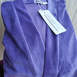 Домашній комплект 5 в 1 для дівчинки Бузковий 140-158 р. Піжама та халат для дівчаток Велюровий комплект, фото 2