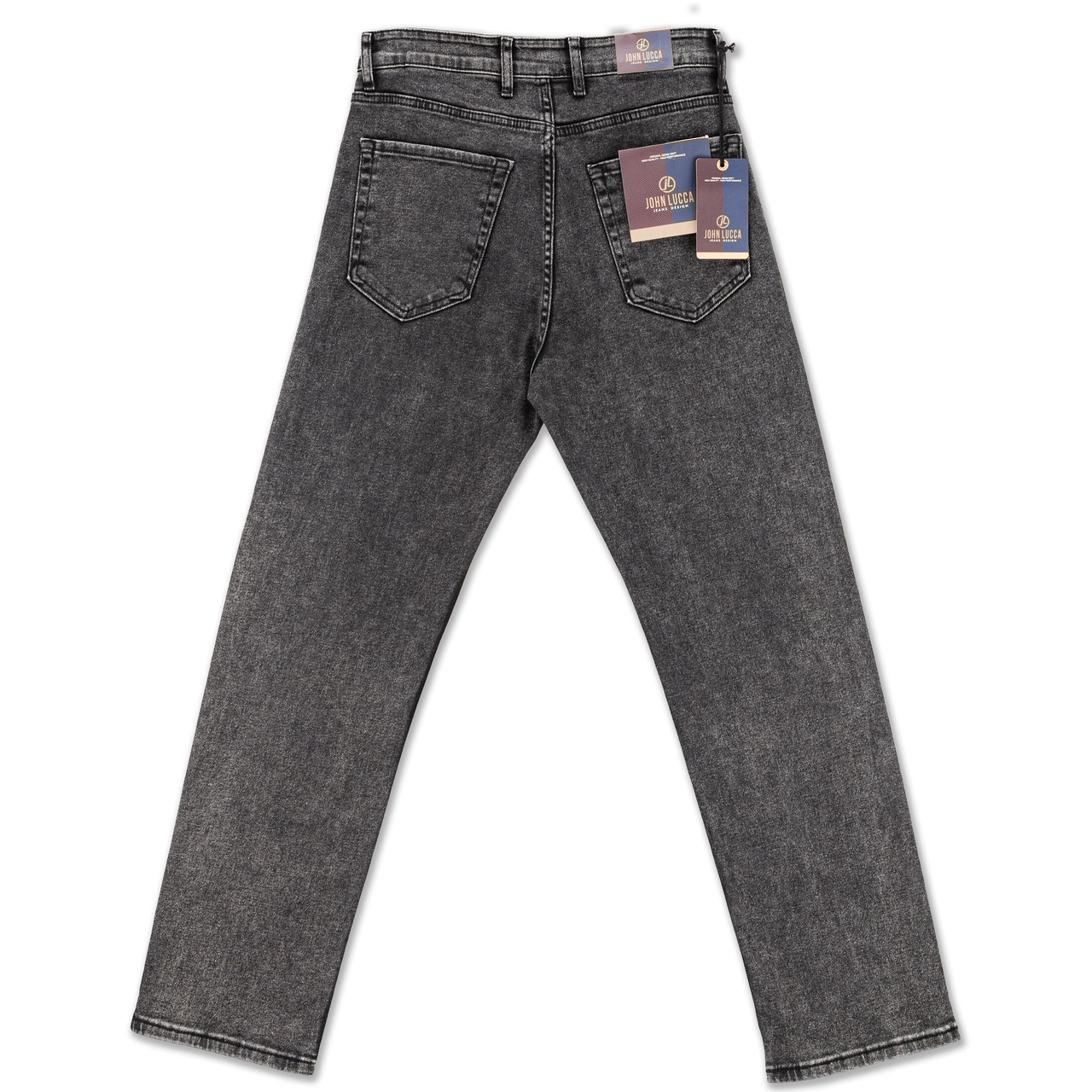 Чоловічі класичні джинси John Lucca сірі, фото 1