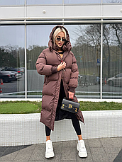 Пуховик жіночий зимовий аеропух | 42-46, 48-50, 52-54 розмір, фото 5