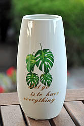 Ваза керамічна "Монстера", 20 см