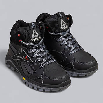 Підліткові зимові шкіряні черевики, кросівки на блискавці чорні з натуральної шкіри на хутрі для хлопчика підлітка, розмір 36-39