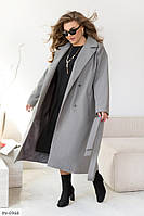 Жіноче демісезонне пальто №2490-сірий