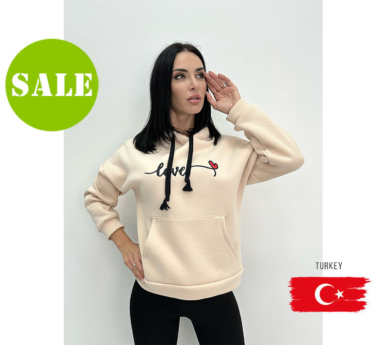 Жіночий худі з капюшоном "Honey" Туреччина Норма та батал, фото 1